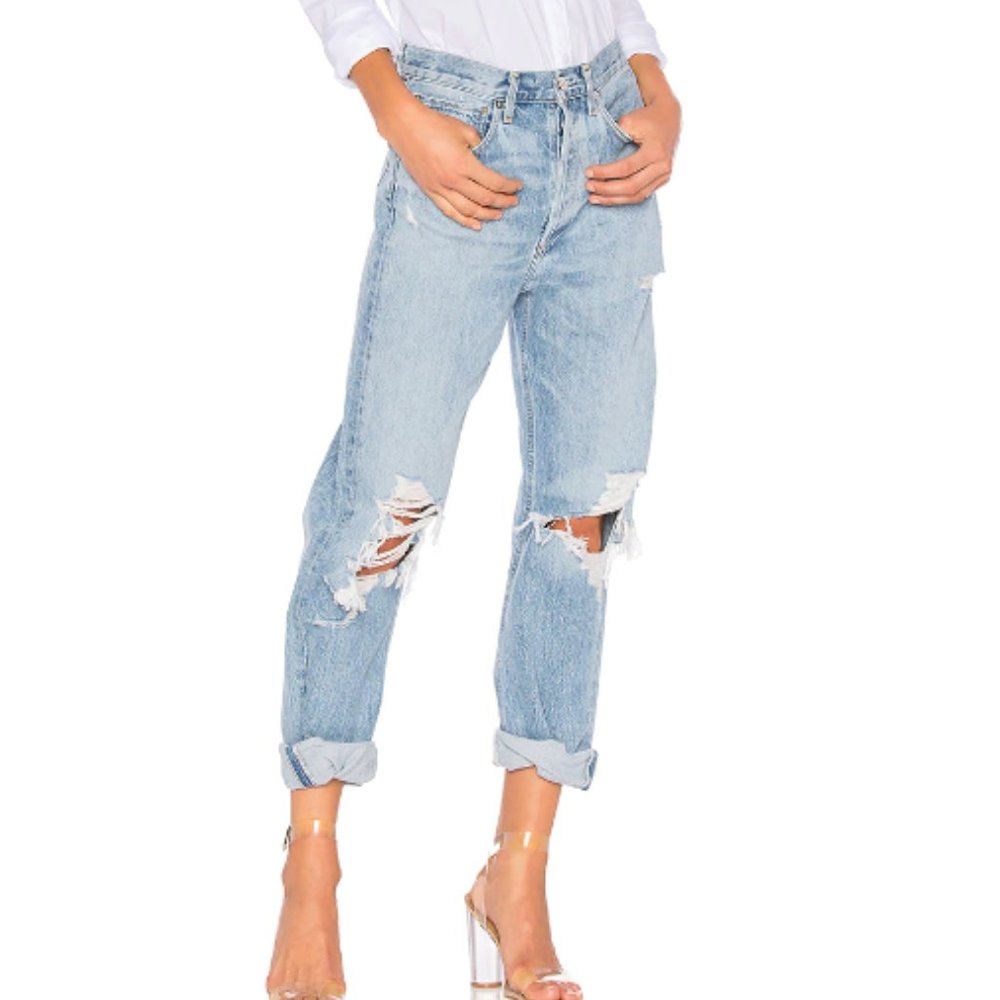 Agolde 90s Mid Rise Loose Fit Jeans in Fall Out